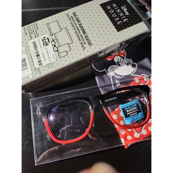 Disney Glasses Minnie Mouse Blue Light Blocking Computer Glasses for Girls NWT - Picture 3 of 3